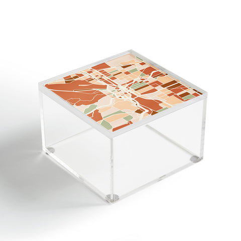 deificus Art PORTLAND OREGON CITY MAP Acrylic Box