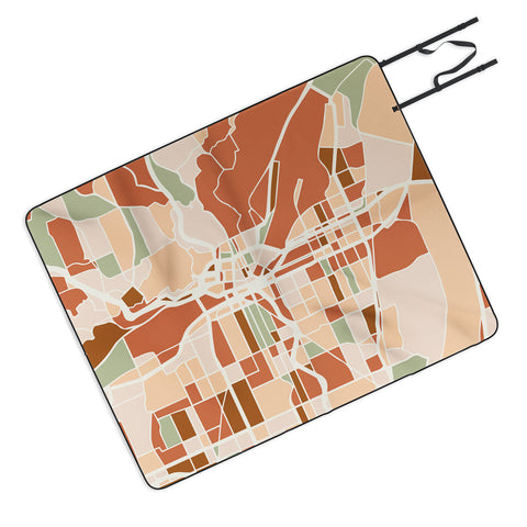 deificus Art PORTLAND OREGON CITY MAP Picnic Blanket