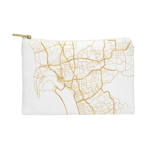 deificus Art SAN DIEGO CALIFORNIA CITY MAP Pouch