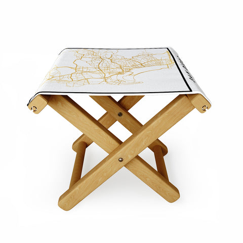 deificus Art SAN DIEGO CALIFORNIA CITY MAP Folding Stool