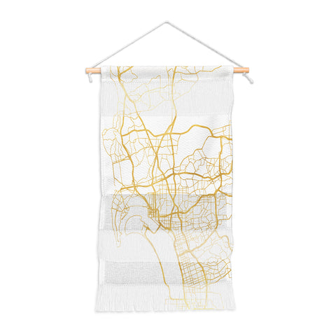 deificus Art SAN DIEGO CALIFORNIA CITY MAP Wall Hanging Portrait
