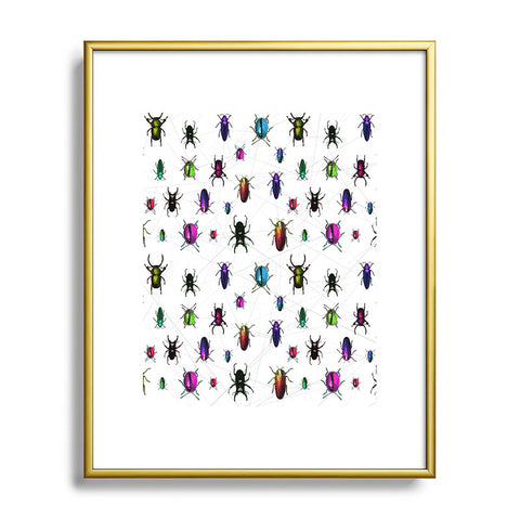 Deniz Ercelebi Beetles Metal Framed Art Print
