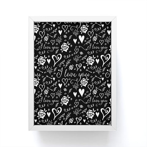 Deniz Ercelebi Black love Framed Mini Art Print