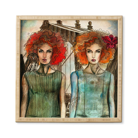 Deniz Ercelebi Bridge Owl Framed Wall Art