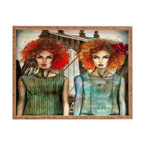 Deniz Ercelebi Bridge Owl Rectangular Tray