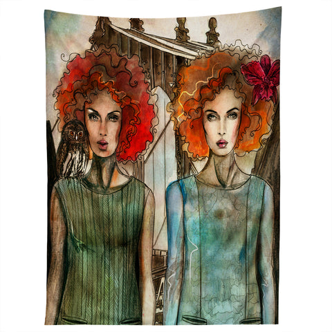 Deniz Ercelebi Bridge Owl Tapestry