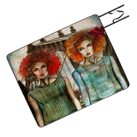 Deniz Ercelebi Bridge Owl Picnic Blanket