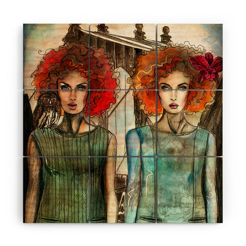 Deniz Ercelebi Bridge Owl Wood Wall Mural