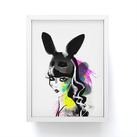 Deniz Ercelebi Bunny gone Framed Mini Art Print