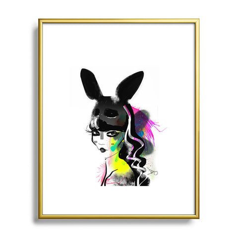 Deniz Ercelebi Bunny gone Metal Framed Art Print