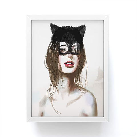 Deniz Ercelebi Cat Framed Mini Art Print