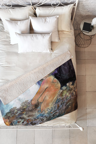 Deniz Ercelebi Coral 4 Fleece Throw Blanket