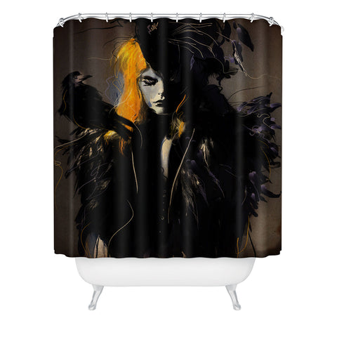 Deniz Ercelebi Crow Shower Curtain