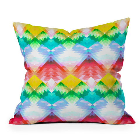 Deniz Ercelebi Crystal Rainbow Throw Pillow