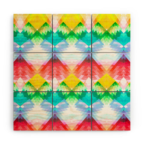 Deniz Ercelebi Crystal Rainbow Wood Wall Mural
