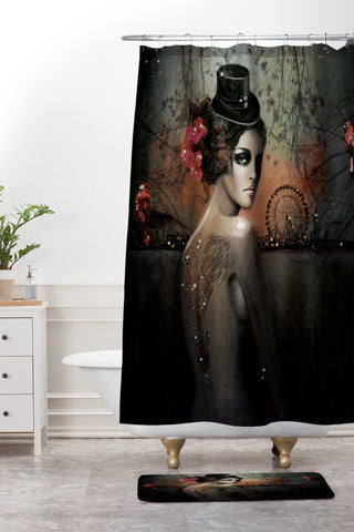 Deniz Ercelebi Dawn In Autumn Shower Curtain And Mat