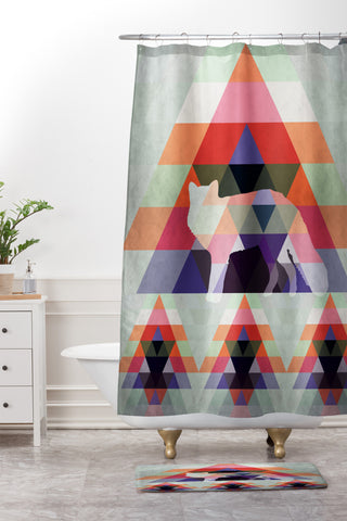 Deniz Ercelebi Digi Fox Shower Curtain And Mat