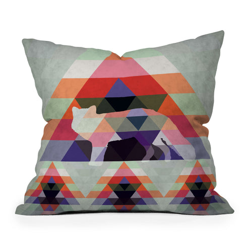 Deniz Ercelebi Digi Fox Throw Pillow