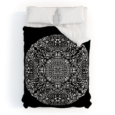 Deniz Ercelebi Doodle circle 1 Duvet Cover