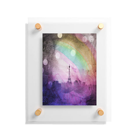 Deniz Ercelebi Eiffel rainbow Floating Acrylic Print
