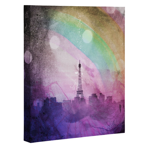 Deniz Ercelebi Eiffel rainbow Art Canvas