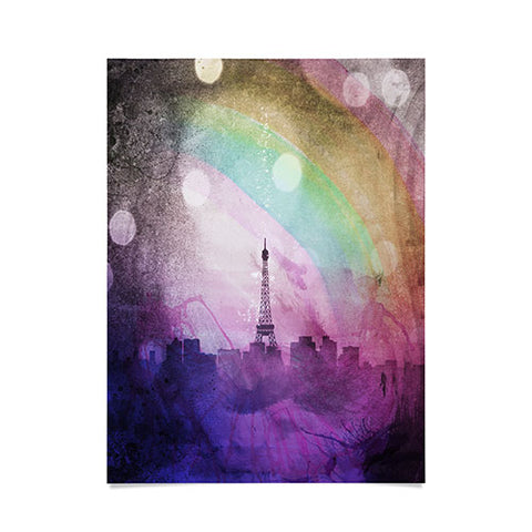 Deniz Ercelebi Eiffel rainbow Poster