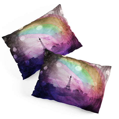Deniz Ercelebi Eiffel rainbow Pillow Shams