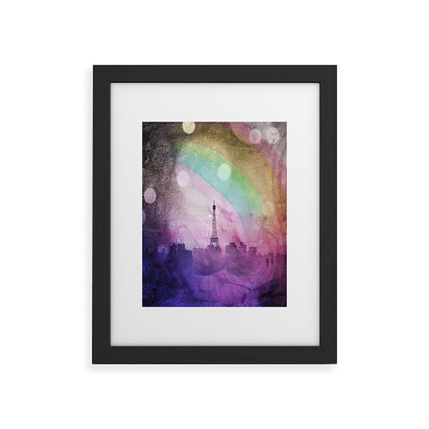 Deniz Ercelebi Eiffel rainbow Framed Art Print