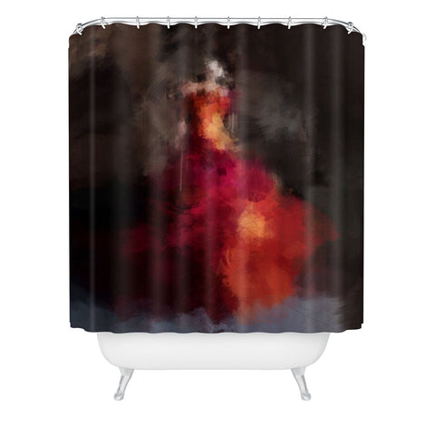 Deniz Ercelebi Fire dress Shower Curtain