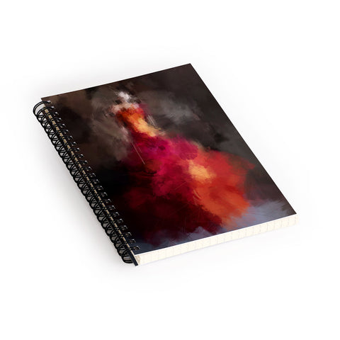 Deniz Ercelebi Fire dress Spiral Notebook