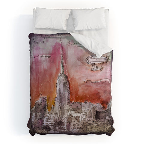 Deniz Ercelebi Float Over The City Duvet Cover