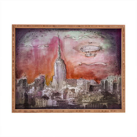 Deniz Ercelebi Float Over The City Rectangular Tray