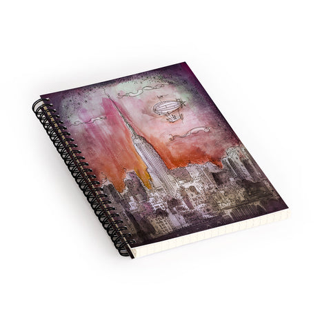 Deniz Ercelebi Float Over The City Spiral Notebook