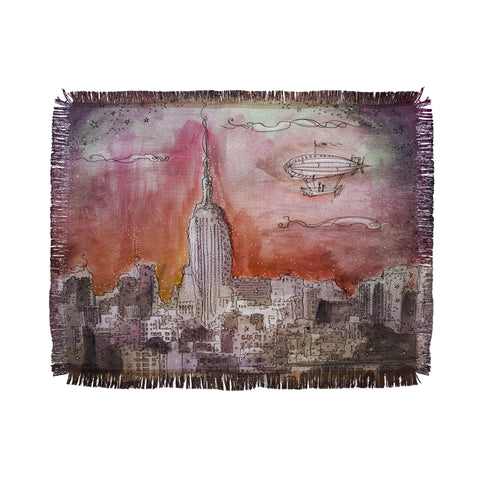 Deniz Ercelebi Float Over The City Throw Blanket