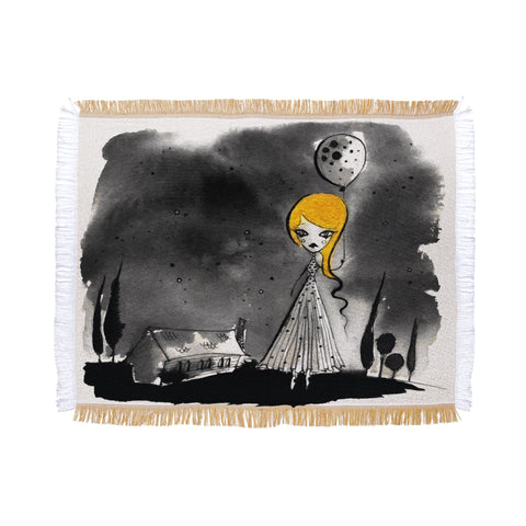 Deniz Ercelebi Fly Away Balloon Throw Blanket