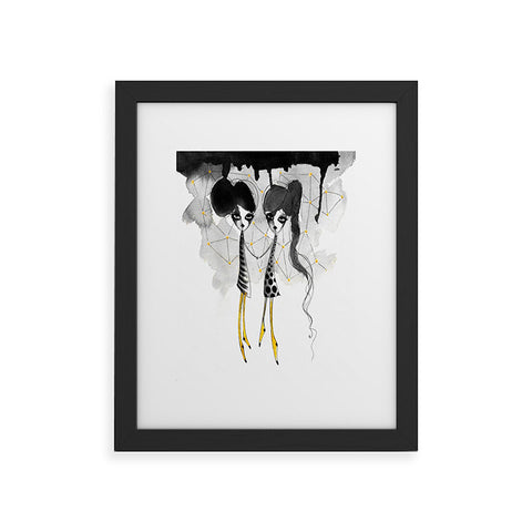 Deniz Ercelebi Gemini Girls Framed Art Print