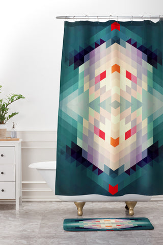 Deniz Ercelebi Geoaqua Shower Curtain And Mat