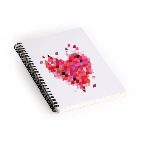 Deniz Ercelebi Heart 1 Red Spiral Notebook