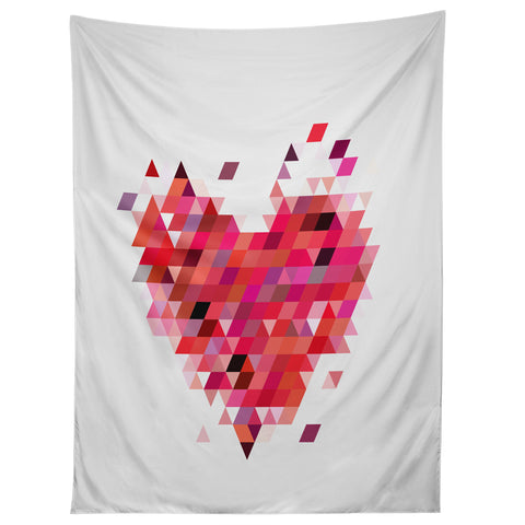 Deniz Ercelebi Heart 1 Red Tapestry