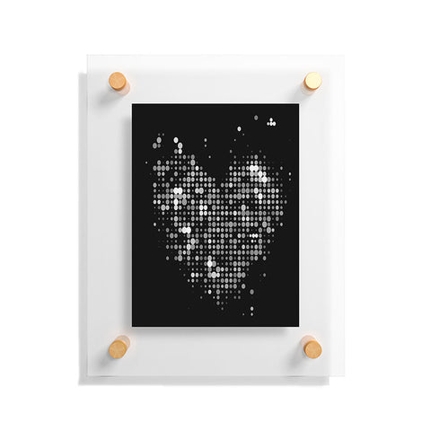Deniz Ercelebi Heart 2 Black Floating Acrylic Print