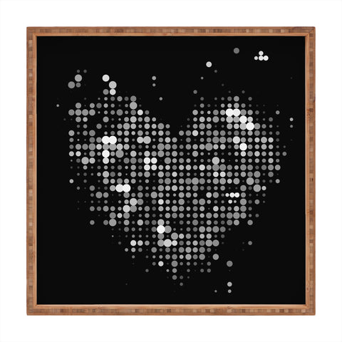 Deniz Ercelebi Heart 2 Black Square Tray
