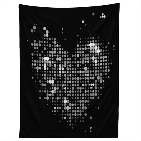 Deniz Ercelebi Heart 2 Black Tapestry