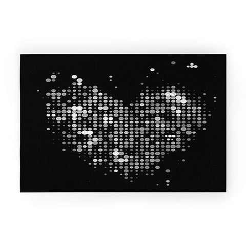 Deniz Ercelebi Heart 2 Black Welcome Mat