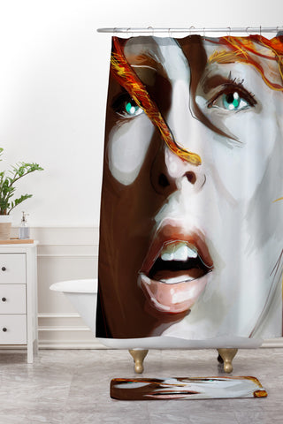 Deniz Ercelebi Leeloo Shower Curtain And Mat