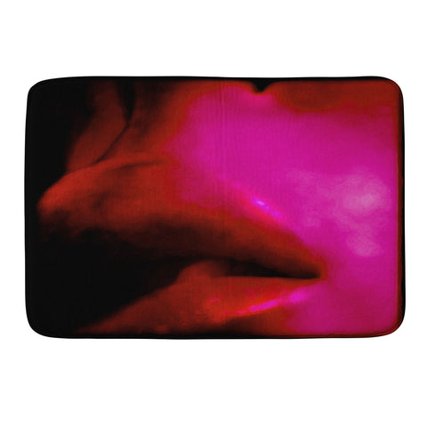 Deniz Ercelebi Lips Red Memory Foam Bath Mat