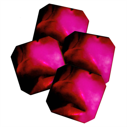 Deniz Ercelebi Lips Red Coaster Set