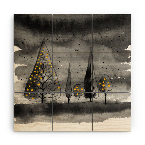 Deniz Ercelebi Lit Up Wood Wall Mural