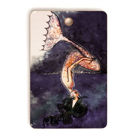 Deniz Ercelebi Mermaid and stars Cutting Board Rectangle
