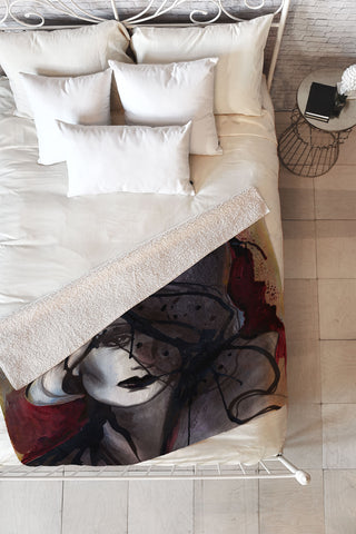 Deniz Ercelebi Mystic Iron Fleece Throw Blanket