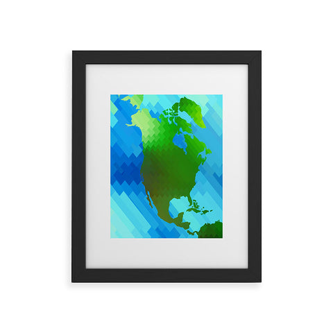 Deniz Ercelebi North America Framed Art Print